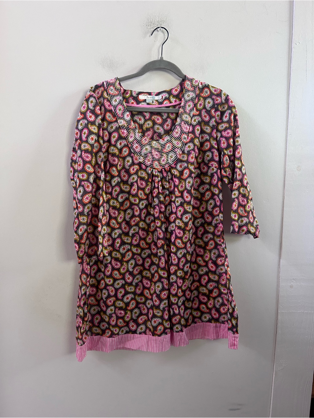 Boden Paisley Tunic Swimsuit Coverup Dress 8
